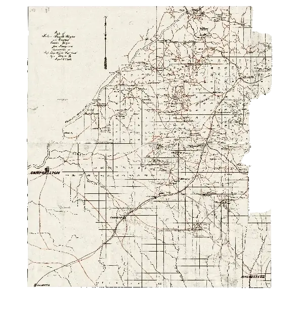1864 Army of the Cumberland Topographical Engineers Field Map