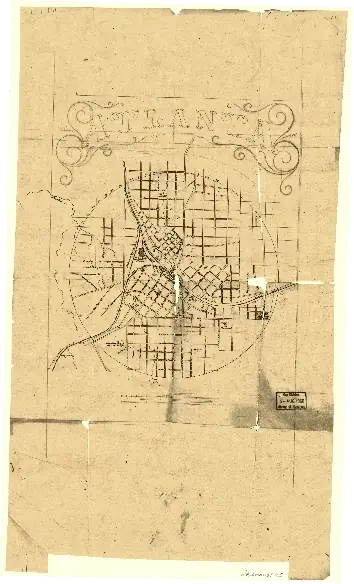1865 Vincent's Map of Atlanta