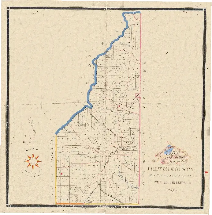 1870 Phillips Map of Fulton County