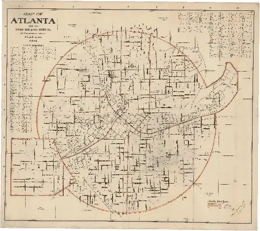 1904 Lester Map of Atlanta