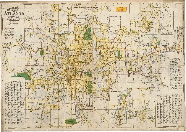 1925 Wagner's Complete Map of Atlanta
