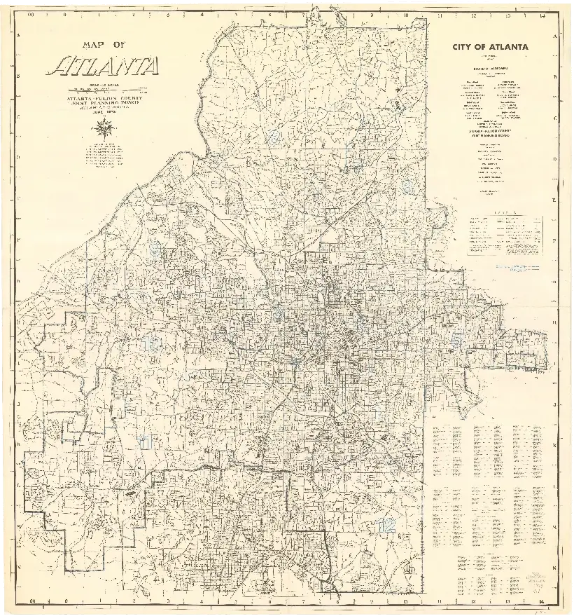 1973 Map of Atlanta